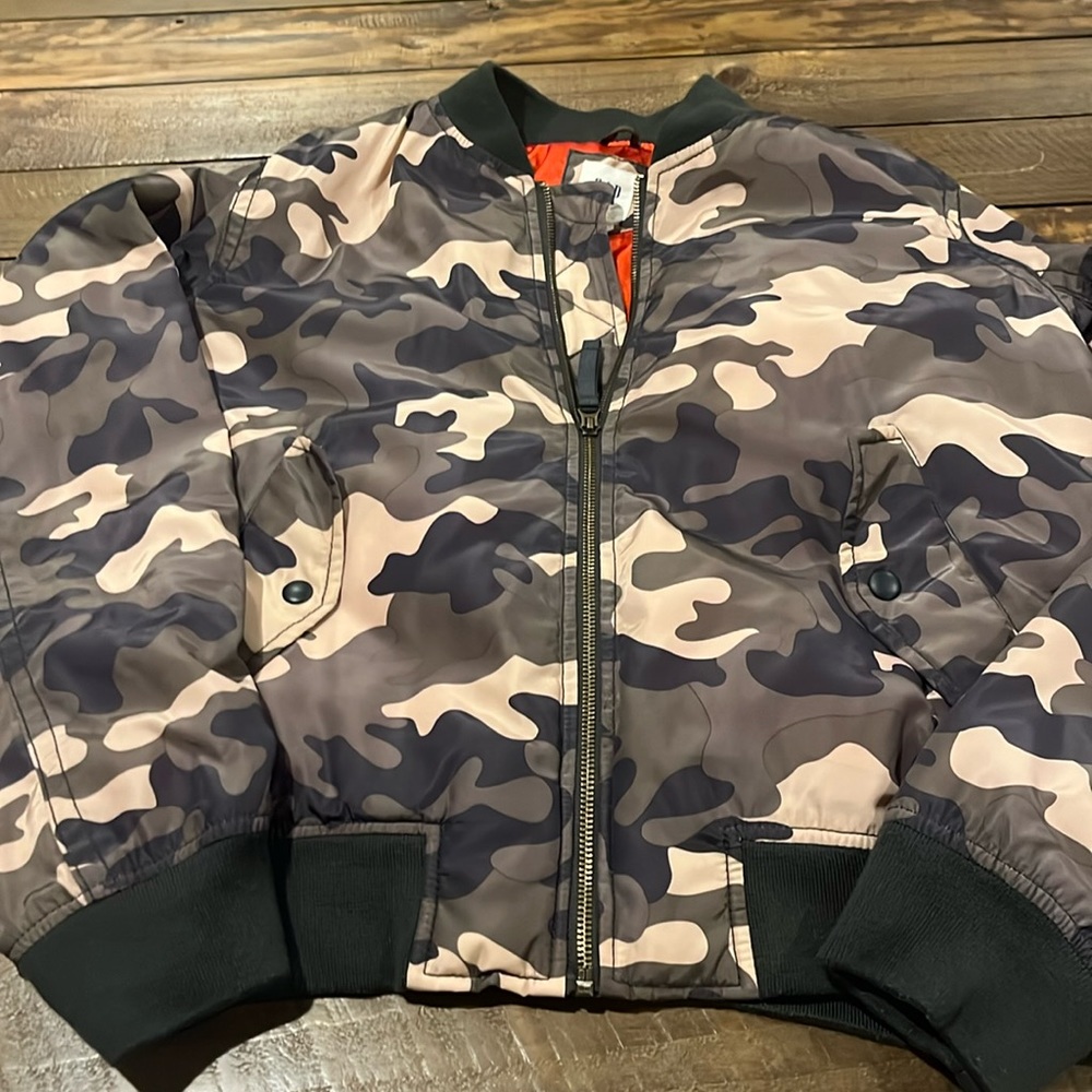 Gap camo bomber jacket size L